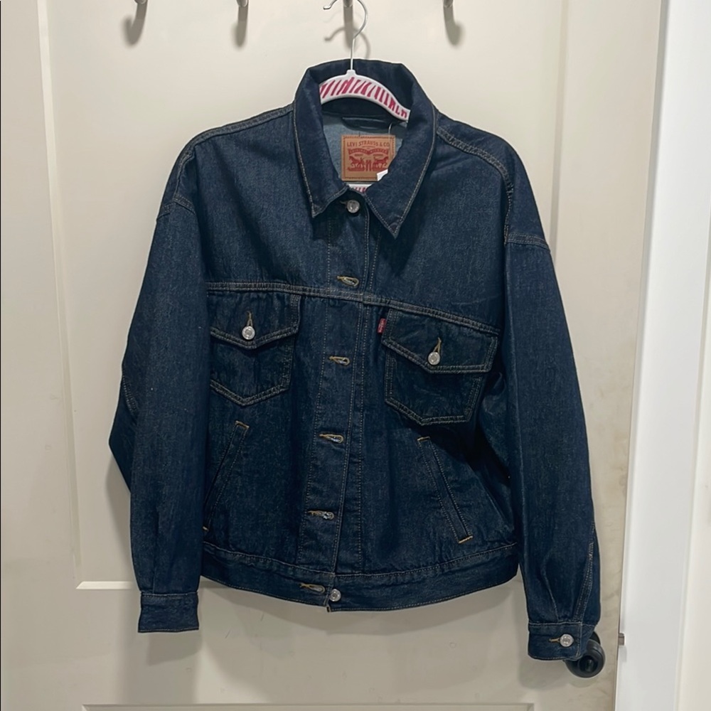 Levi's Dark Denim Cotton and Hemp Jacket size L